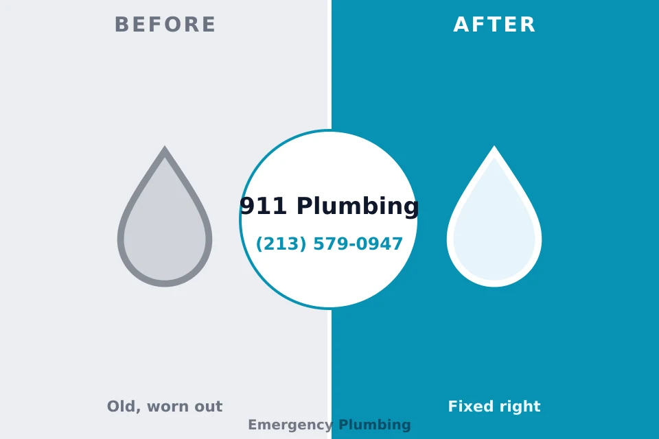 Before and after: plumbing repair Bradford, OH